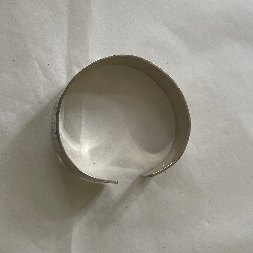 3/$2 SALE Premier Designs silver Love is patient Bible verse cuff bracelet - Picture 4 of 4